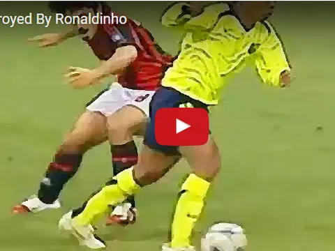 25 danh thủ từng bị khuất phục bởi Ronaldinho