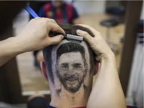 Kiểu tóc không đụng hàng tôn vinh Messi