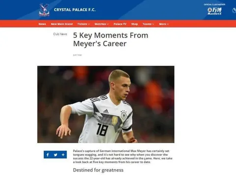 Sốc! Crystal Palace lầm tưởng Max Meyer là Joshua Kimmich