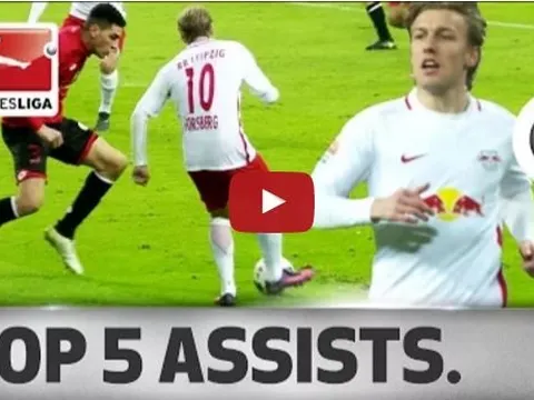5 đường kiến tạo đẹp mắt nhất của Vua kiến tạo Bundesliga Emil Forsberg