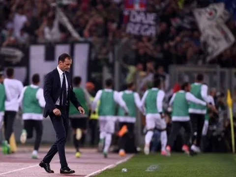 Allegri 'mừng' vì thất bại của Juve trước Roma