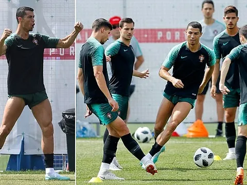 Chưa sút tung lưới Uruguay, Ronaldo đã học cách ăn mừng