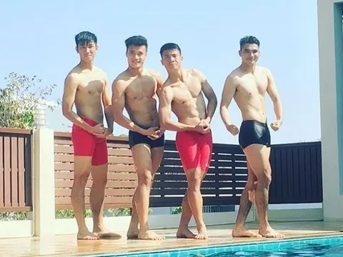 Đọ body vạm vỡ của Đặng Văn Lâm, Bùi Tiến Dũng và các đồng đội