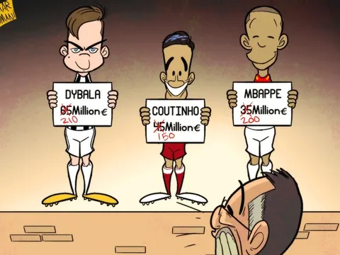 Biếm họa: Cục thuế hút máu Ronaldo, Neymar gia nhập biệt đội kim tiền