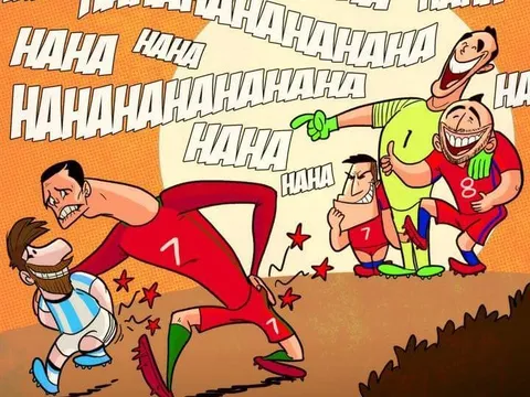 Biếm họa: Ronaldo đã hiểu nỗi khổ của Messi