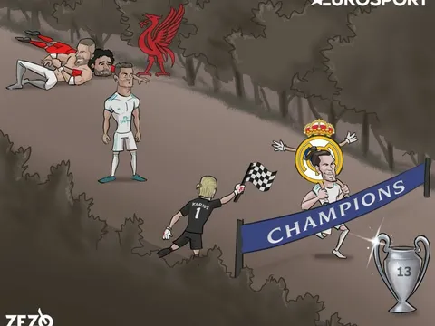 BIẾM HỌA: Ronaldo ngơ ngác nhìn Bale gánh Real Madrid