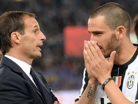 Bố già Moggi khẳng định có mâu thuẫn giữa Bonucci và Allegri
