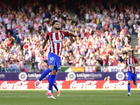 Carrasco lập cú đúp, Atletico thắng dễ đối thủ bét bảng