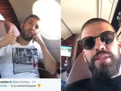 Casillas 'đá đểu' trình độ tiếng Anh của Jordi Alba