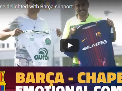 Cầu thủ Chapeoense rạng rỡ trên sân tập của Barcelona