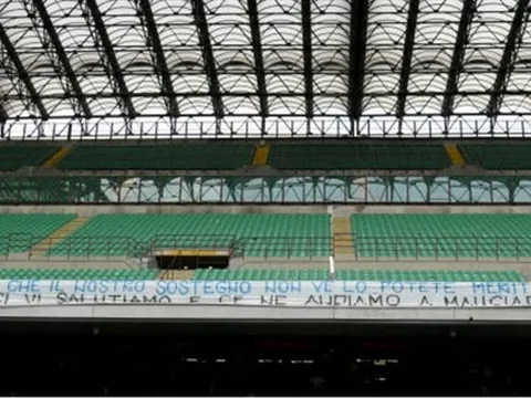 CĐV Inter CHÍNH THỨC quay lưng, sân Giuseppe Meazza ngày càng lạnh lẽo