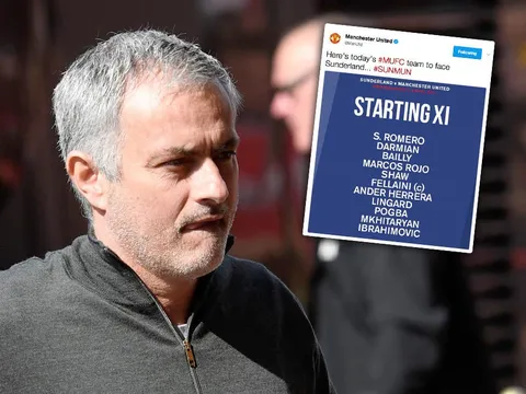 CĐV M.U 'nổi điên', đòi đuổi Mourinho khi nhìn vào đội hình đấu Sunderland