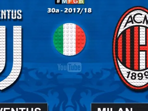 Chiến thắng của Juventus trước AC Milan theo phong cách Lego