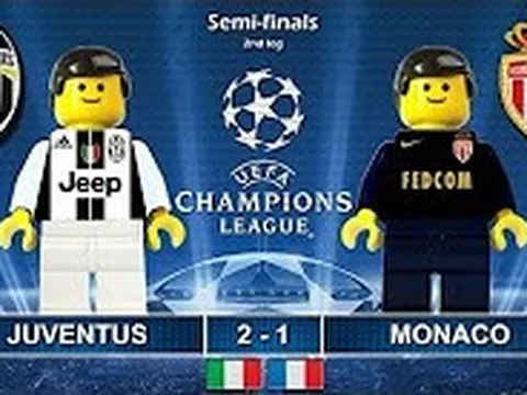 Chiến thắng của Juventus trước Monaco theo phong cách Lego