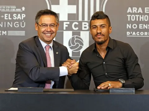 CHÍNH THỨC: Paulinho ra mắt Barca, chọn xong số áo