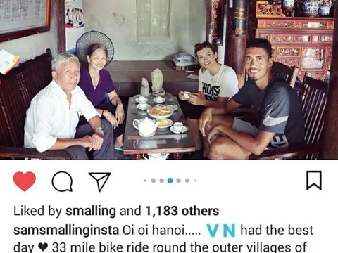 Chris Smalling ở đâu, làm gì khi đến Việt Nam?