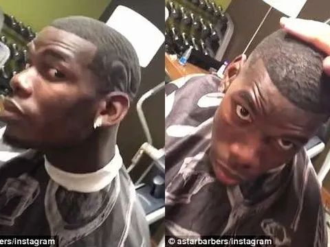 Chưa bỏ thói quen, Pogba lại cắt tóc trước giờ bóng lăn