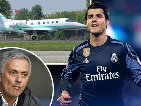 Chuyển động Man Utd: Chuyên cơ chở Morata đáp xuống Manchester?