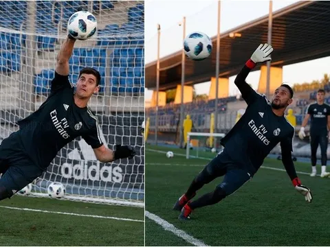 Courtois đọ găng với Navas; Modric đập tan tin đồn ra đi