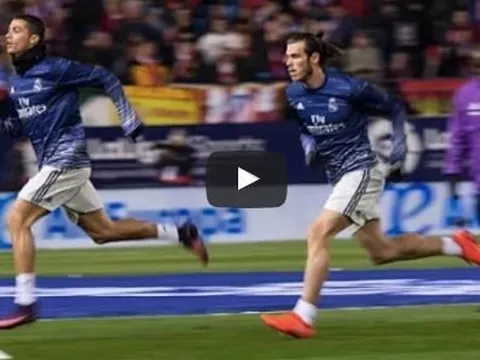 Cristiano Ronaldo và Gareth Bale đọ tốc độ