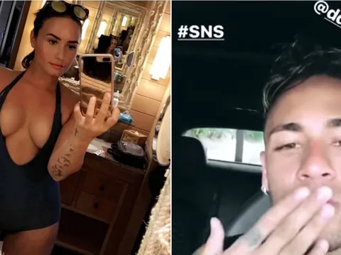 Đá Bruna, Neymar thả thính "danh ca" Demi Lovato
