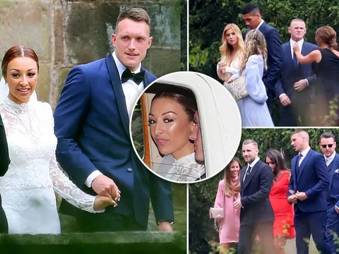 Dàn sao Man United 'lèo tèo' dự đám cưới Phil Jones