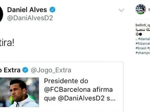 Dani Alves gọi chủ tịch Barca là kẻ giả dối