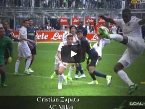 David Villa, Cristián Zapata, Falcao và những bàn thắng đẹp nhất tuần