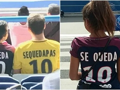 Đến lượt cổ động viên PSG dùng Neymar 'đá đểu' Pique