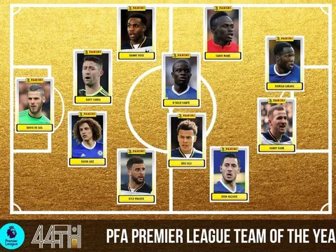 ĐHTB Ngoại hạng Anh 2016/17 của PFA: Chelsea, Tottenham thống trị