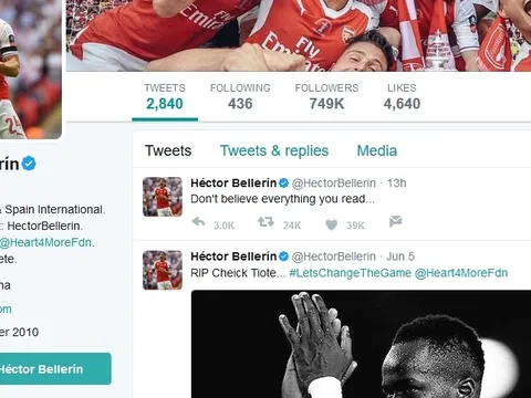 Hector Belerin: 'Đừng tin những gì bạn đang đọc!"