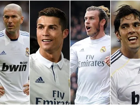 Điểm lại 10 ngôi sao đắt giá nhất trong lịch sử Real Madrid