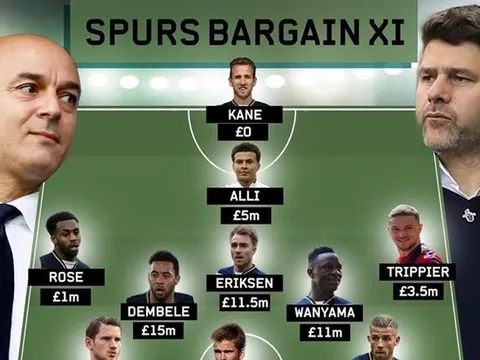 Đội hình 80 triệu bảng giành ngôi á quân NH Anh của Tottenham