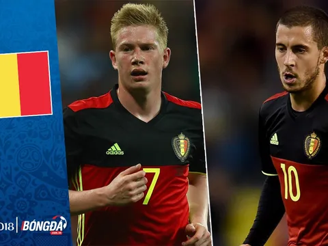 Đội hình ĐT Bỉ tham dự World Cup 2018