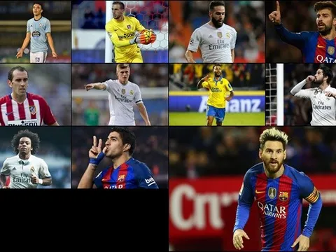 Đội hình tiêu biểu La Liga 2016/17: Không Ronaldo, không Ramos!