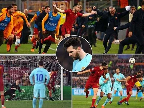 Dư âm AS Roma 3-0 Barca: Đấu sĩ thành Rome; Messi hóa tầm thường!