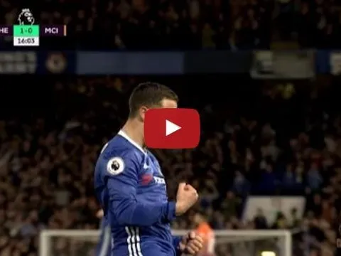 Eden Hazard chơi cực hay trong trận Chelsea 2-1 Manchester City