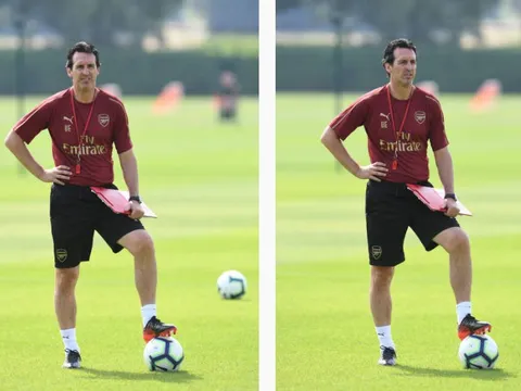 Emery cau có nhìn Pháo Thủ tập 'nhả đạn'