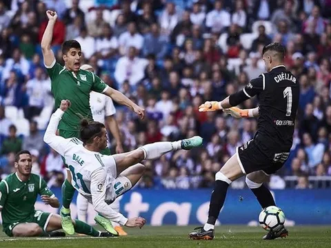 Hàng thủ Leganes bất lực nhìn Gareth Bale xỏ kim thủ thành Cuellar
