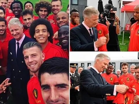 Hazard và đồng đội diện kiến vua Bỉ trước giờ G