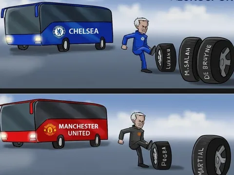 Hí họa Mourinho đi theo 'vết xe đổ' ở Chelsea
