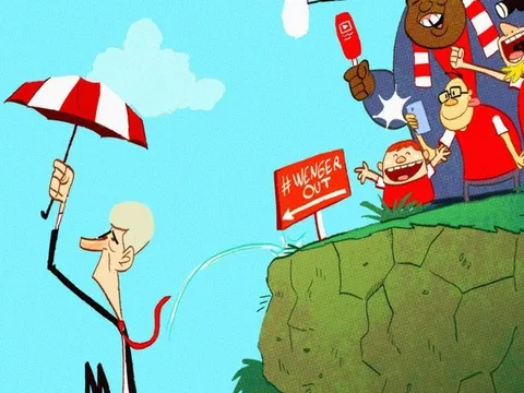 Hí họa Wenger bị đánh tơi tả trước khi rời xa Arsenal