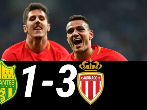 Highlights: Nantes 1-3 Monaco (Vòng 1 giải VĐQG Pháp)