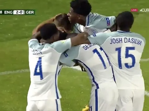 Highlights: U19 Anh 4-1 U19 Đức (Giải U19 châu Âu)
