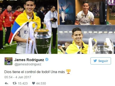James Rodriguez lủi thủi về một mình khi đồng đội đang ăn mừng