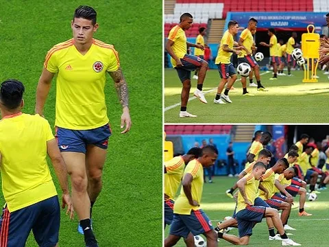 James Rodriguez và dàn sao Colombia căng thẳng trước giờ G