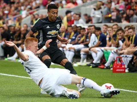 Jesse Lingard chơi khá năng nổ vs Real Salt Lake