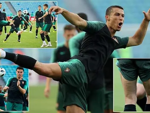 Khoe cơ đùi bá đạo, Ronaldo sẵn sàng gieo sầu cho Tây Ban Nha