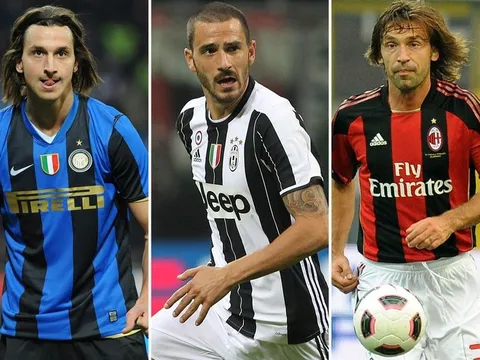Leonardo Bonucci & 6 danh thủ từng khoác áo Inter, Milan và Juventus
