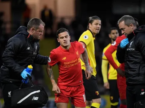 Liverpool gặp may, chấn thương Coutinho không quá nghiêm trọng